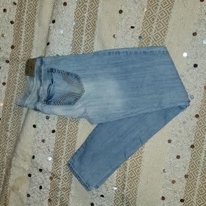 Hollister Straight Leg Jeans Light wash, stretch Sz 28x31 EUC